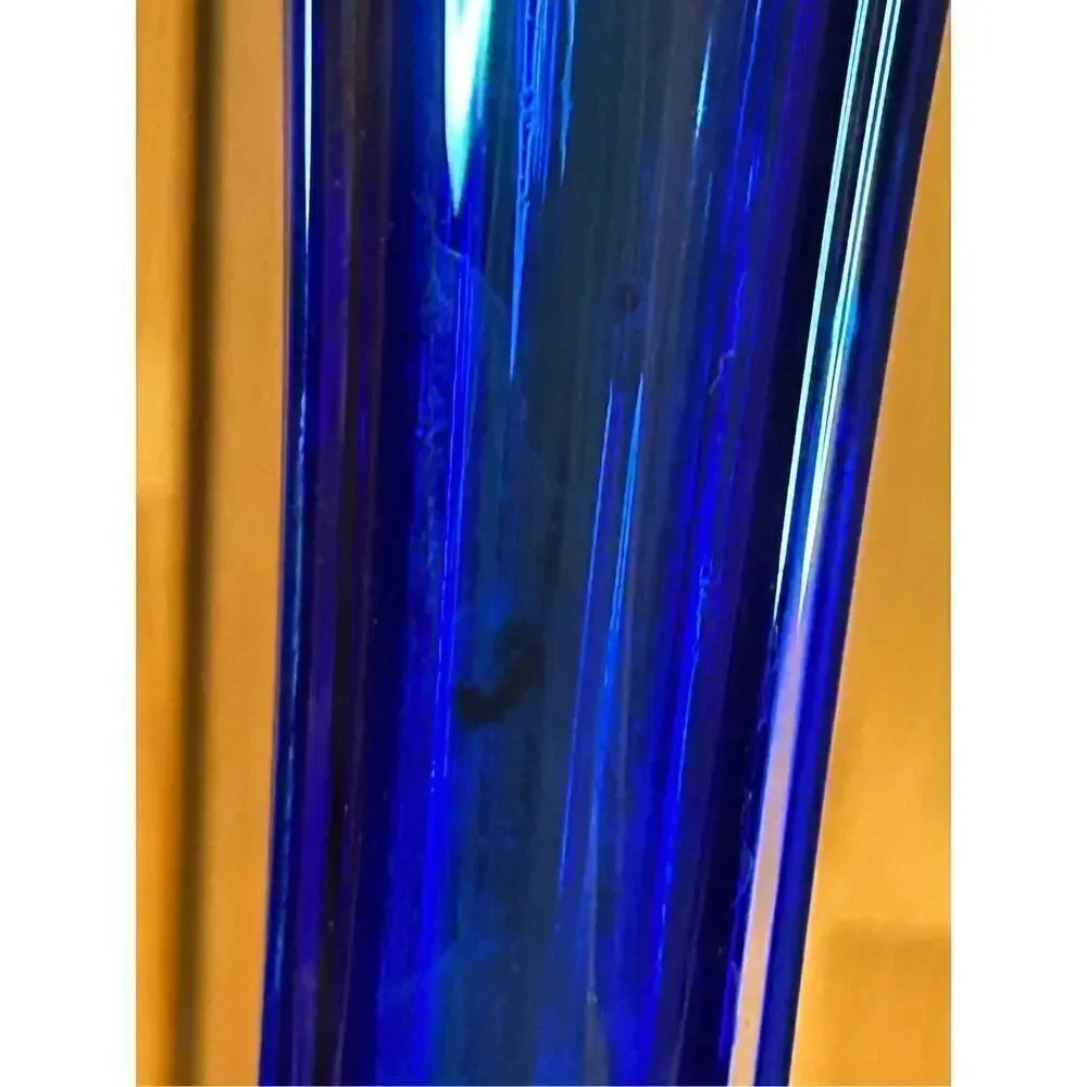 Vintage Blue Tall Bud Vase (8866) Damaged